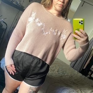 Kendall & Kylie mauve cropped sweater